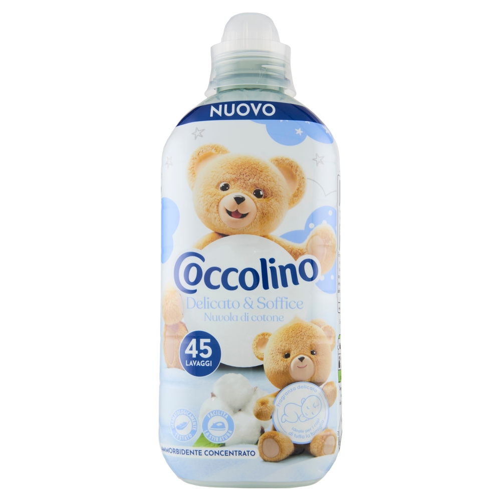 Coccolino Ammorbidente Concentrato Delicato & Soffice Nuvola di cotone 45 Lavaggi 952 ml